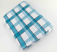 Sada utierok 3 kusy - kocky - modro biela - rozmer 50 cm x 70 cm