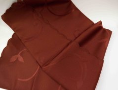 Teflon water repellent square cinnamon tablecloth with spirals