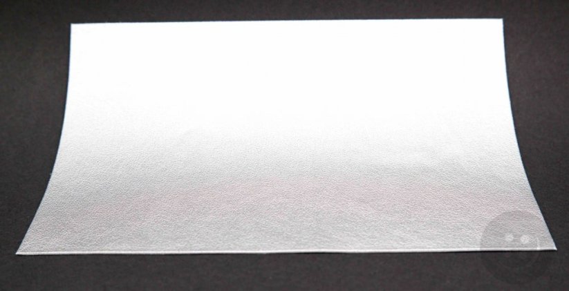 Samolepicí kožená záplata - stříbrná - rozměr 16 cm x 10 cm