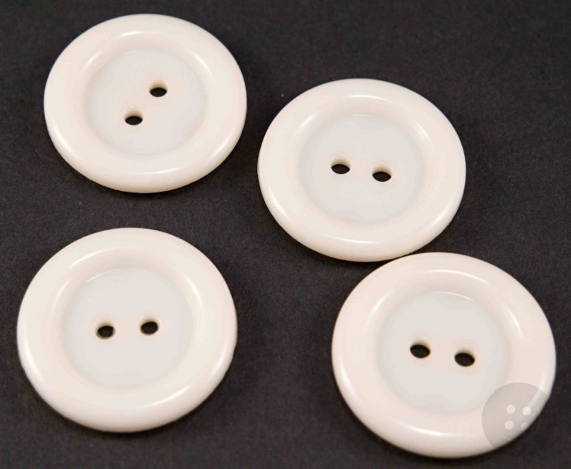 Hole maxi button - cream - diameter 3.8 cm