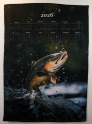 Kuchyňská utěrka - Kalendář 2026 - rybářská tématika