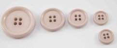 Hole button - with matte center - beige - diameter 1.52 cm