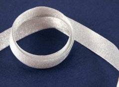 Lurexová stuha - stříbrná - šíře 2 cm