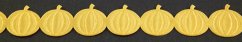 Satin pumpkins by the meter - yellow - width 1.5 cm