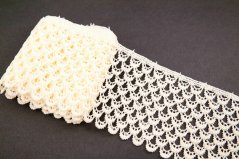 Guipure lace trim - creamy- width 8 cm