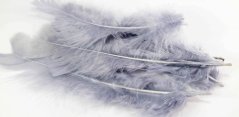 Přírodní peříčko - šedá - délka 11 cm - 17 cm