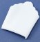 Cotton festive handkerchief with decorative edging - white - dimensions 24 cm x 24 cm