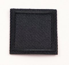 Nažehľovacia záplata - štvorček - čierna - rozmer 2,8 cm x 2,8 cm