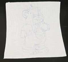 Kreuzstichvorlage für Kindern - Bär - Größe 25 cm x 25 cm