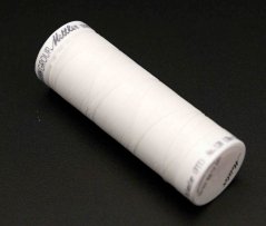 Extra elastická polyesterová nit - bílá - návin 130 m