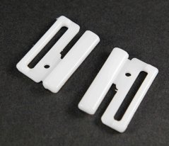 BH-Verschluss - plastik  - weiß - Durchmesser 2 cm