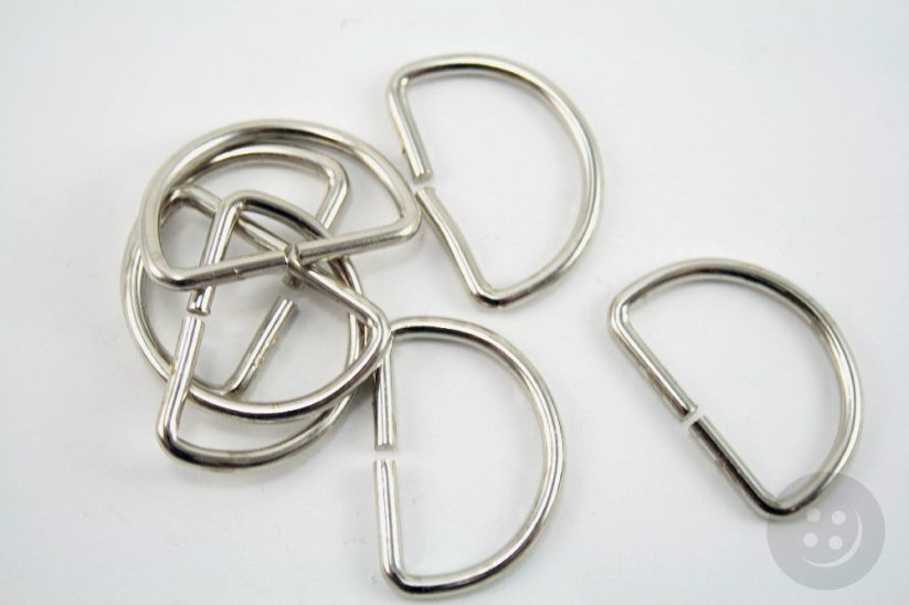 D-Ring - silver - pulling hole width 2,9 cm