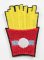 Iron-on patch - french fries big - dimensions 5,5 cm x 3,5 cm