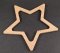 Wooden star for macrame - dimensions 14 cm x 10 cm