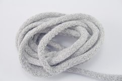 Baumwoll-Schnur für Klamotten -  grau- Durchmesser 0,5 cm