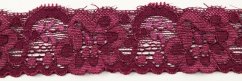 Elastic lace trim - light burgundy - width 4 cm