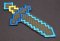 Nažehlovací záplata - Minecraft  Enchanted diamond sword - Diamantový kouzelný meč - rozměr 9 cm x 4,5 cm