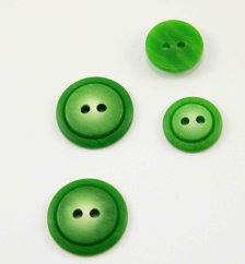 Hole button - green highlights - diameter 2 cm