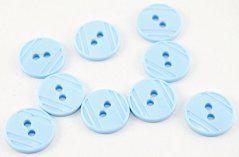 Buttonhole button - light blue - diameter 1.5 cm