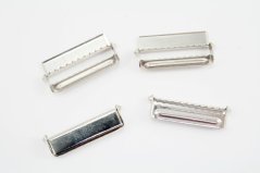Metal shortener - silver - pulling hole width  3,5 cm
