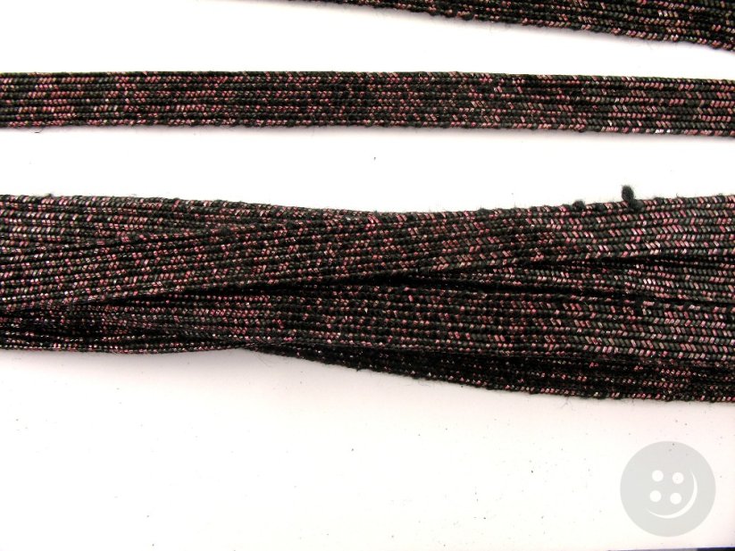 Band - schwarz, pink - Breite 0,9 cm