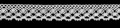 Cotton lace trim - white - width 2.1 cm
