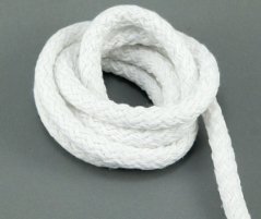 Baumwollband - weiß - Durchmesser 0,9 cm
