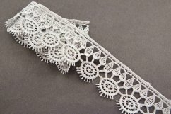Air lace - gray - width 4 cm