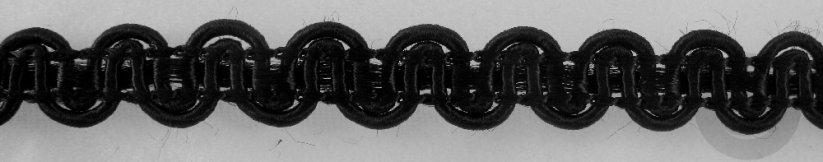 Decorative braid - black - width 0,7 cm
