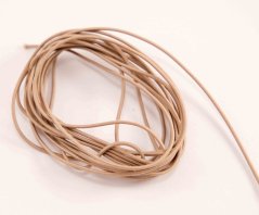 Thin round elastics - beige - diameter 0,12 cm