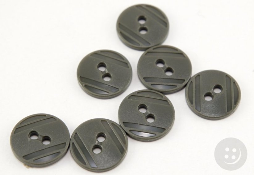 Buttonhole button - khaki - diameter 1.5 cm