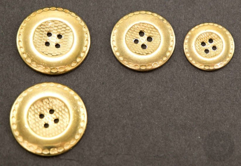 Metal button - gold - diameter 2,5 cm