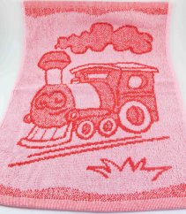 Dětský ručník červený – mašinka