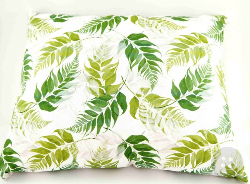 Herbal pillow for fragrant dreams - green leaves - size 35 cm x 28 cm