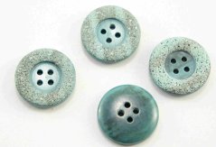 Buttonhole button - green gray - diameter 2 cm