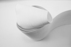 Flat elastics - white - width 8 cm
