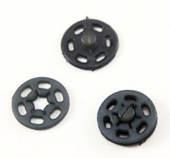 Plastic snap - grey - diameter 1.5 cm