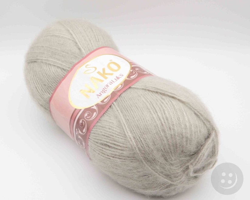 Priadza Angora luks - šedo béžová - 11031