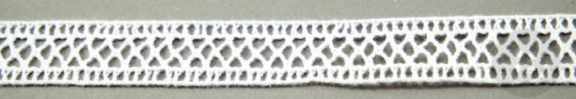 Bavlnená paličkovaná čipka | vsadka - biela - šírka - 2 cm