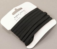 Flat elastics in a package of 5 meters - black - width 0,6 cm