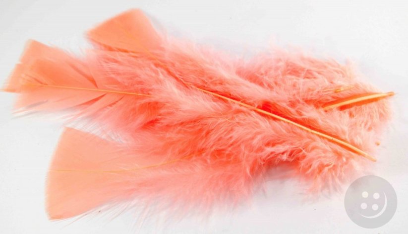 Turkey feather - salmon - length 11 cm - 17 cm