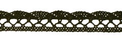 Cotton lace trim - khaki - width 1,8 cm