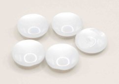 Gombík v tvare perličky so spodným prišitím - perleťová - priemer 1,2 cm