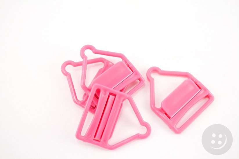 Plastic overalls buckle - pink - pulling hole width 3,5 cm