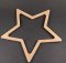 Dřevěná hvězda na macramé - 20 cm x 14 cm