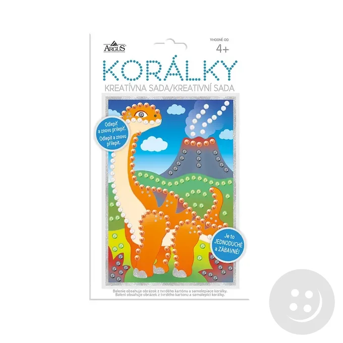 Brontosaurus - sada pro děti na výrobu postavičky z korálků + návod