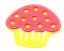 Nažehlovací záplata - Cupcake - tyrkysová, žlutá - průměr 5 cm