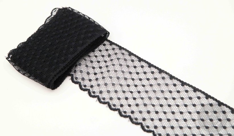 Nylonspitze - schwarz - Breite 5,7 cm