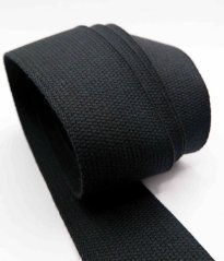 Strap - cotton, polyester - black - width 3 cm