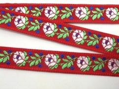 Festive ribbon - red - width 1,6 cm